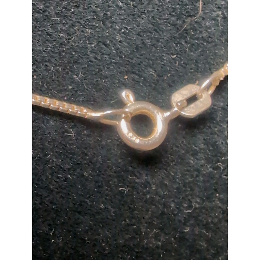 Vintage 925 NV Sterling Silver Jade Marcasite Teardrop Pendant 10" Necklace - Picture 5 of 11